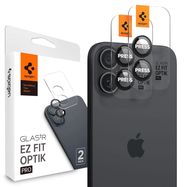 Tempered Glass for Spigen Glass tR EZ Fit Optik Pro for iPhone 16 Plus Camera (2 pcs.) - Black, Spigen
