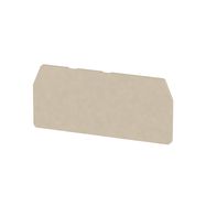 Partition plate (terminal), End and intermediate plate, 63.5 mm x 28.9 mm, dark beige Weidmuller