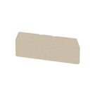 Partition plate (terminal), End and intermediate plate, 75.5 mm x 28.9 mm, dark beige Weidmuller