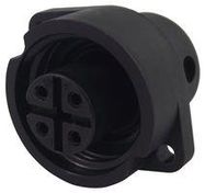 SOCKET, RECEPTACLE, 3WAY+PE