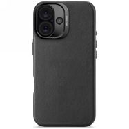Decoded Leather Backcover with MagSafe for iPhone 16 - black, Decoded