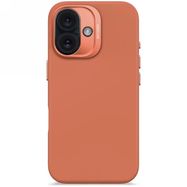 Decoded AntiMicrobial Silicone Backcover with MagSafe for iPhone 16 - Orange, Decoded