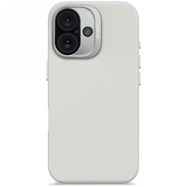 Decoded AntiMicrobial Silicone Backcover with MagSafe for iPhone 16 - Gray, Decoded