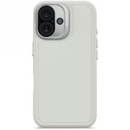 Decoded AntiMicrobial Silicone Stacks Backcover MagSafe Case for iPhone 16 - Gray, Decoded