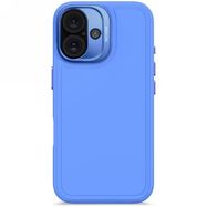Decoded AntiMicrobial Silicone Stacks Backcover Case with MagSafe for iPhone 16 - Blue, Decoded