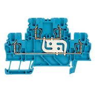 Multi-tier modular terminal, Tension-clamp connection, 1.5 mm², 500 V, 17.5 A, Number of levels: 2, blue Weidmuller