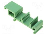 DIN rail mounting bracket; 72x17mm; Body: green ELBAG