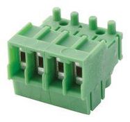 TERMINAL BLOCK, PLUGGABLE, 4POS, 16AWG