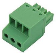 TERMINAL BLOCK, PLUGGABLE, 3POS, 16AWG