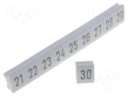 Marker; for rail connectors; push-in; white; 250pcs; 5mm KURANT