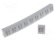 Marker; for rail connectors; push-in; white; 250pcs; 5mm KURANT