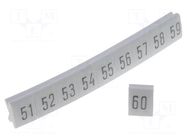Marker; for rail connectors; push-in; white; 250pcs; 5mm KURANT