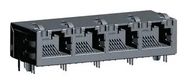 RJ45 CONNECTOR, JACK, 8P8C, 4PORT, TH