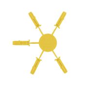 Coding element (terminal), PA 66 GF 30, yellow, Width: 2.9 mm Weidmuller