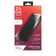 ZAGG InvisibleShield Glass Elite Privacy 360 for iPhone 16 Pro Max, Zagg