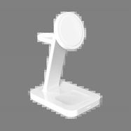ZAGG Mophie Snap+ 3-in-1 Qi2 Wireless Charger Stand for Three Devices Compatible with MagSafe and Qi2 - White, Zagg