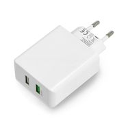 Goobay 2xUSB QC3.0 5V / 2A power supply - white