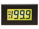 Voltmeter; digital,mounting; VDC: 0÷200mV; on panel; LCD; 150uA LASCAR