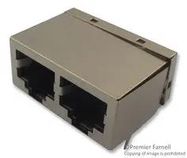 JACK, RJ45, HORIZ, 8P8C, SHIELDED, DUAL