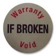 PRE PRINTED LABEL, VINYL, 19MM DIA, PK45