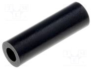 Spacer sleeve; cylindrical; polyamide; L: 16mm; Øout: 5mm; black 