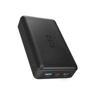 Fast charge power bank: 20,000 mAh, 2 USBs Black, SBS