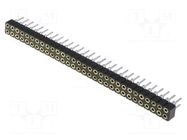 Connector: pin strips; socket; female; PIN: 60; straight; THT; 2mm CONNFLY