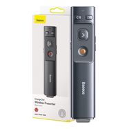 Baseus Orange Dot Multifunctionale remote control for presentation, with a laser pointer - gray, Baseus