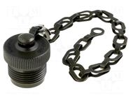 Protection cover; external thread,threaded joint; olive; MS/DS AMPHENOL