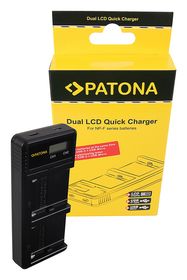 PATONA Dual LCD USB Charger f. Sony F550 F750 F970 FM50 FM500HA1, PATONA