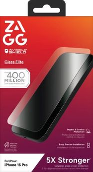 ZAGG InvisibleShield Glass Elite for iPhone 16 Pro, Zagg