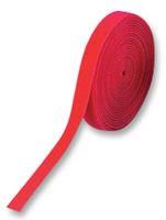 HOOK AND LOOP TIE, RED, 15MM, 10M