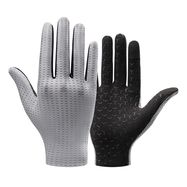 Rockbros Breathable Full Finger Cycling Gloves, Size: L - Gray, Rockbros