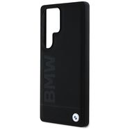 BMW Leather Big Wordmark Case for Samsung Galaxy S25 Ultra - Black, BMW