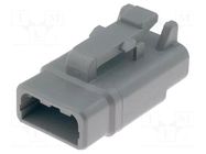 Connector: wire-wire; plug; female; DTM; PIN: 3; IP68; for cable DEUTSCH