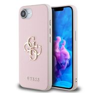 Guess PU Grained 4G Metal Logo iPhone 16e Case - Pink, Guess