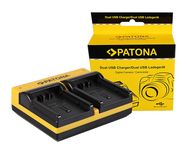 PATONA Dual Ladegerät f. Panasonic VBN130 260 HC HCX920M VBN130 260 HDC HC-X920M inkl. Micro-USB Kab, PATONA