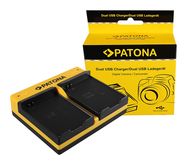 PATONA Dual Ladegerät f. Samsung EB-F1A2GBU I519 I569 I579 I8150 i8150 W i9050 i9100 inkl. Micro-USB, PATONA