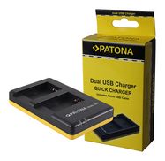 PATONA Dual Quick-Charger f. Canon NB-13L PowerShot G5 X G5X G7 X G7 X Mark II G7X G9 X G9X incl. Micro-USB cable, PATONA