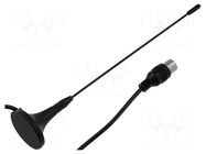 Antenna; 0.17m; DVB-T; coaxial 9.5mm; magnet GOOBAY