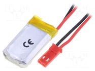 Re-battery: Li-Po; 3.7V; 250mAh; cables,JST SYP-02T-1 socket AKYGA BATTERY