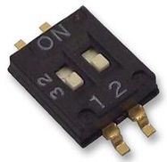 SWITCH, DIP, 1/2 PITCH, SMD, 2 WAY