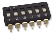 SWITCH, DIP, 6 WAY, UNSEALED