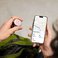 SBS Track My Circle Waterproof IP65 Locator Compatible with Apple Find My - Pink, SBS