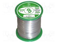 Soldering wire; Sn99,3Cu0,7; 0.7mm; 0.25kg; lead free; reel; 220°C BROQUETAS