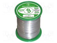 Soldering wire; tin; Sn99,3Cu0,7; 1mm; 0.25kg; lead free; reel BROQUETAS