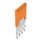 Cross-connector (terminal), Plugged, Number of poles: 4, Pitch in mm: 8.00, Insulated: Yes, 41 A, orange Weidmuller