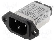 Connector: AC supply; socket; male; 3A; 250VAC; IEC 60320; C14 (E) TE Connectivity