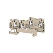 Initiator/actuator terminal, PUSH IN, 1.5 mm², 250 V, 13.5 A, Number of connections: 4, dark beige Weidmuller