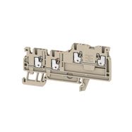 Initiator/actuator terminal, PUSH IN, 1.5 mm², 250 V, 13.5 A, Number of connections: 4, dark beige Weidmuller